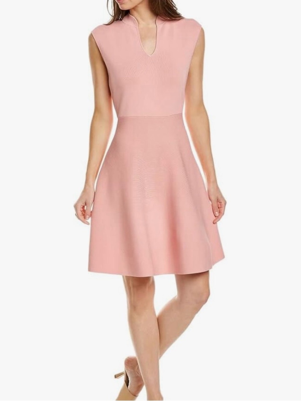 Ted Baker London Lliliee Knit Skater Dress in Coral Pink. NWT